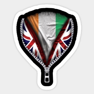 Ivorian Flag  Ivory Coast Flag zipped British Flag - Gift for Ivorian From Ivory Coast Sticker